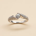 Round Solitaire CZ Silver Ring - Image 2