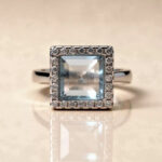 Azure Princess Halo Silver Ring - Image 2