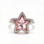 Blush Star CZ Silver Ring