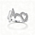 Cupid Heart CZ Silver Ring - Image 2