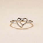 Open Heart Embrace Silver Ring - Image 2