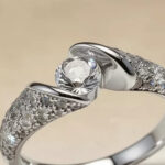 Round Solitaire CZ Silver Ring - Image 3