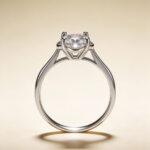 Solitaire CZ Silver Ring – Sculpted Elegance - Image 4