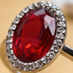 Crimson Halo CZ Silver Ring - Image 3