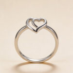 Open Heart Embrace Silver Ring - Image 3
