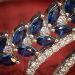 Midnight Blue Leaf CZ Silver Kada - Image 4