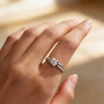 Infinity Twist Round Solitaire CZ Silver Ring - Image 5