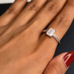 Emerald-Cut Solitaire CZ Silver Ring - Image 5