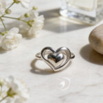 Double Heart Silver Ring
