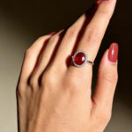 Crimson Halo CZ Silver Ring - Image 6