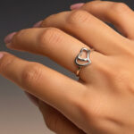 Open Heart Embrace Silver Ring