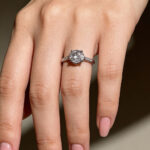 Solitaire CZ Silver Ring – Sculpted Elegance - Image 5