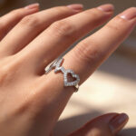 Cupid Heart CZ Silver Ring - Image 7
