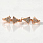 Rosé Triangle CZ Silver Toe Ring (Pair) - Image 2