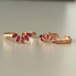 Rosé Leaf CZ Silver Toe Ring - Image 2