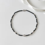 Midnight Spark Silver Anklet - Image 3