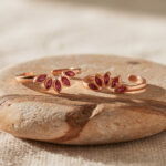 Rosé Leaf CZ Silver Toe Ring