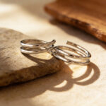 Minimal Double Band Silver Toe Ring (Pair) - Image 4