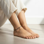 Midnight Spark Silver Anklet