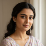 Floating Heart CZ Silver Thread Earrings - Image 6