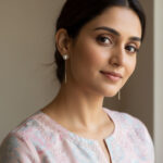 Pearl Bloom Silver Thread Earrings - Image 6