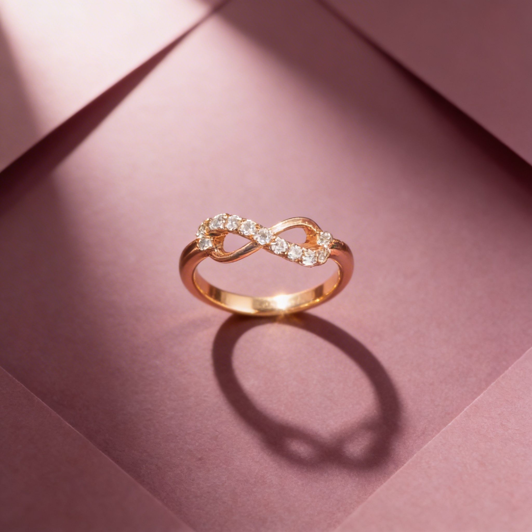 image-gen (1) Infinity Spark Ring – Adjustable Rose Gold Finish - Image 1