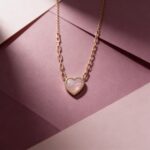 Blush Glow Heart Pendant – Rose Gold Necklace