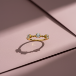 Celeste Trio Spark Ring – Gold Finish