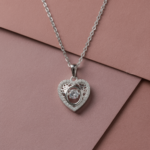 Dancing Diamond Heart Pendant - Image 2
