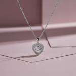 Dancing Diamond Heart Pendant